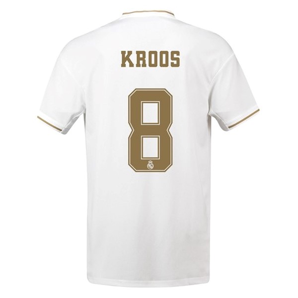 Camiseta Real Madrid NO.8 Kroos Primera equipación 2019-2020 Blanco